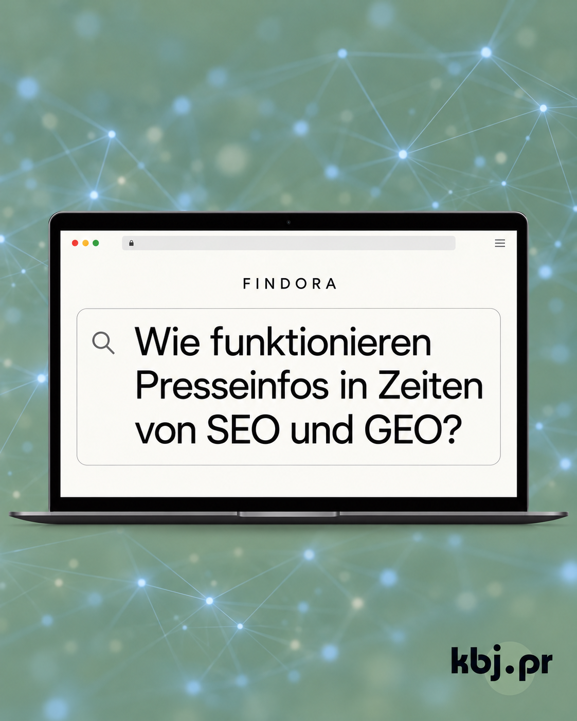 Laptop mit Suchfeld